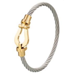 Eye Candy Los Angeles Sebastian 2 Tone Wire Bracelet New In Box